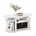 Table basse ovale au design simple