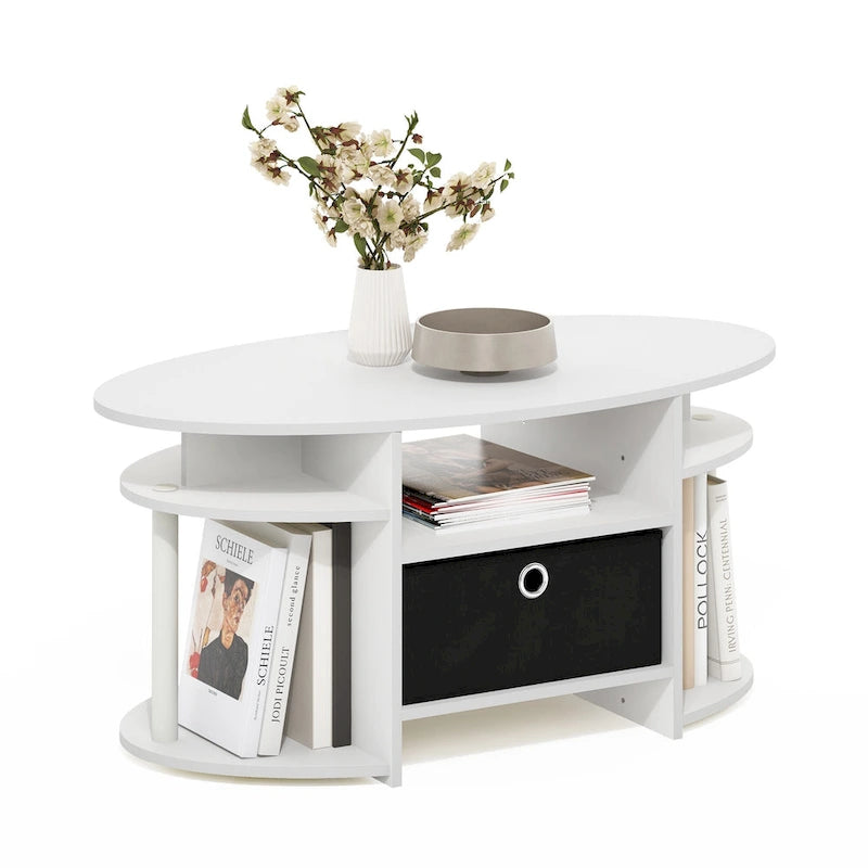 Table basse ovale au design simple