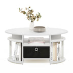 Table basse ovale au design simple