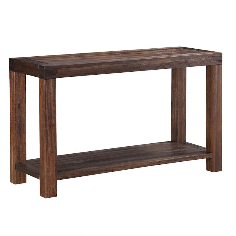 Console en bois massif brun brique
