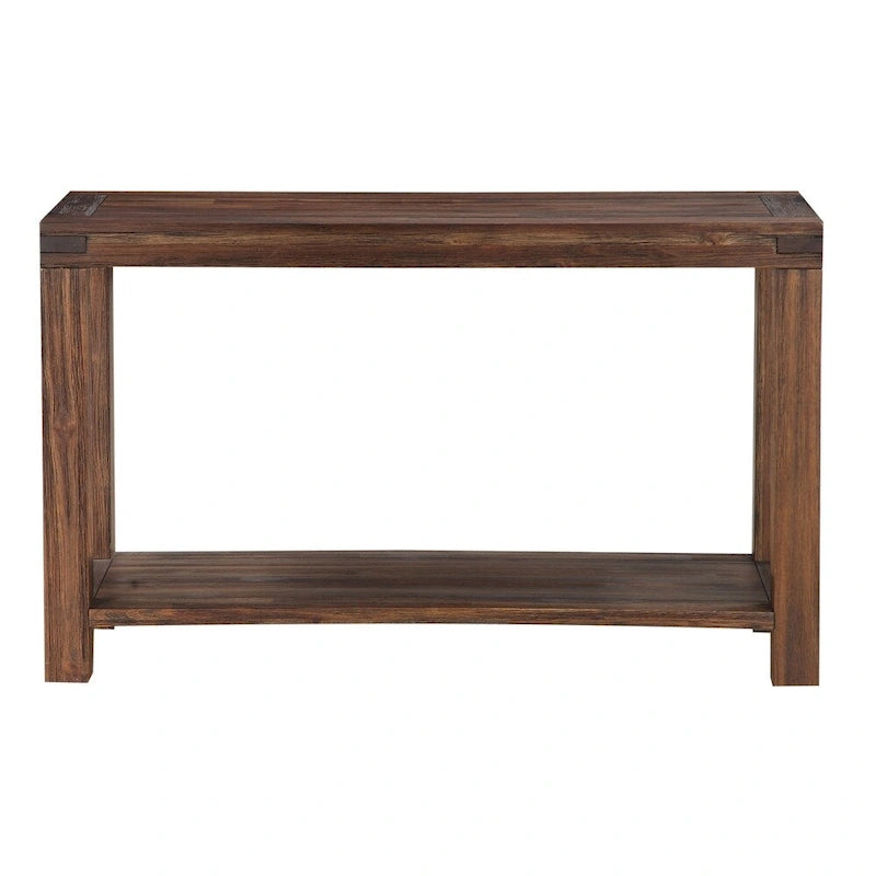 Console en bois massif brun brique