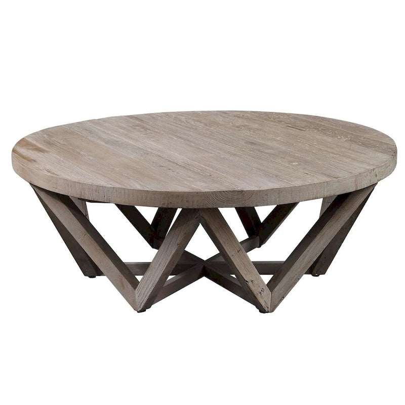 Table basse en bois de Java, diamètre