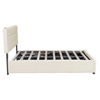 Lit rembourré Queen Size avec système de rangement hydraulique