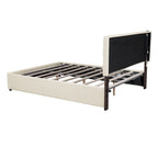 Lit rembourré Queen Size avec système de rangement hydraulique