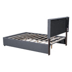 Lit rembourré Queen Size avec système de rangement hydraulique