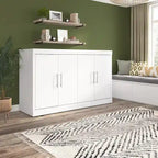 Lit escamotable Queen 75W avec matelas pour chambre d'amis