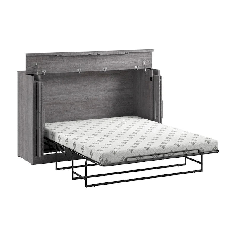 Lit escamotable Queen 75W avec matelas pour chambre d'amis