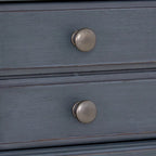 Commode Americana, Aucun assemblage requis, Finition velours côtelé bleu