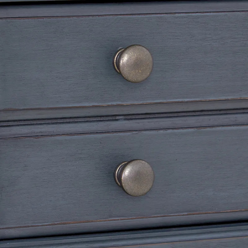 Commode Americana, Aucun assemblage requis, Finition velours côtelé bleu