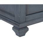 Commode Americana, Aucun assemblage requis, Finition velours côtelé bleu