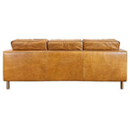 Canapé minimaliste en cuir de luxe naturel – 78,8W x 35,5P x 33,5H