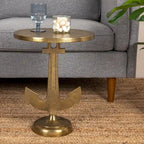 Table d'appoint nautique avec base en forme d'ancre - 15,0L x 15,0l x 19,0H