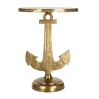 Table d'appoint nautique avec base en forme d'ancre - 15,0L x 15,0l x 19,0H