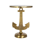 Table d'appoint nautique avec base en forme d'ancre - 15,0L x 15,0l x 19,0H