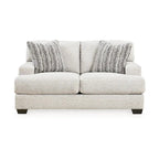 Causeuse de 68 po avec 2 coussins décoratifs, surdimensionnée, polyester gris