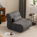 Fauteuil inclinable en velours doux, fauteuil de salon confortable avec rembourrage lombaire, idéal pour le salon, la chambre ou le bureau