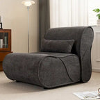 Fauteuil inclinable en velours doux, fauteuil de salon confortable avec rembourrage lombaire, idéal pour le salon, la chambre ou le bureau