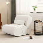 Fauteuil inclinable en velours doux, fauteuil de salon confortable avec rembourrage lombaire, idéal pour le salon, la chambre ou le bureau