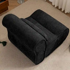 Fauteuil inclinable en velours doux, fauteuil de salon confortable avec rembourrage lombaire, idéal pour le salon, la chambre ou le bureau
