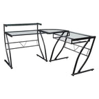 Bureau d'angle pour télétravail, jeu et montage
