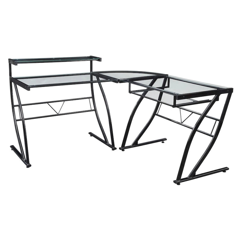Bureau d'angle pour télétravail, jeu et montage