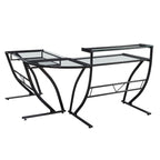Bureau d'angle pour télétravail, jeu et montage