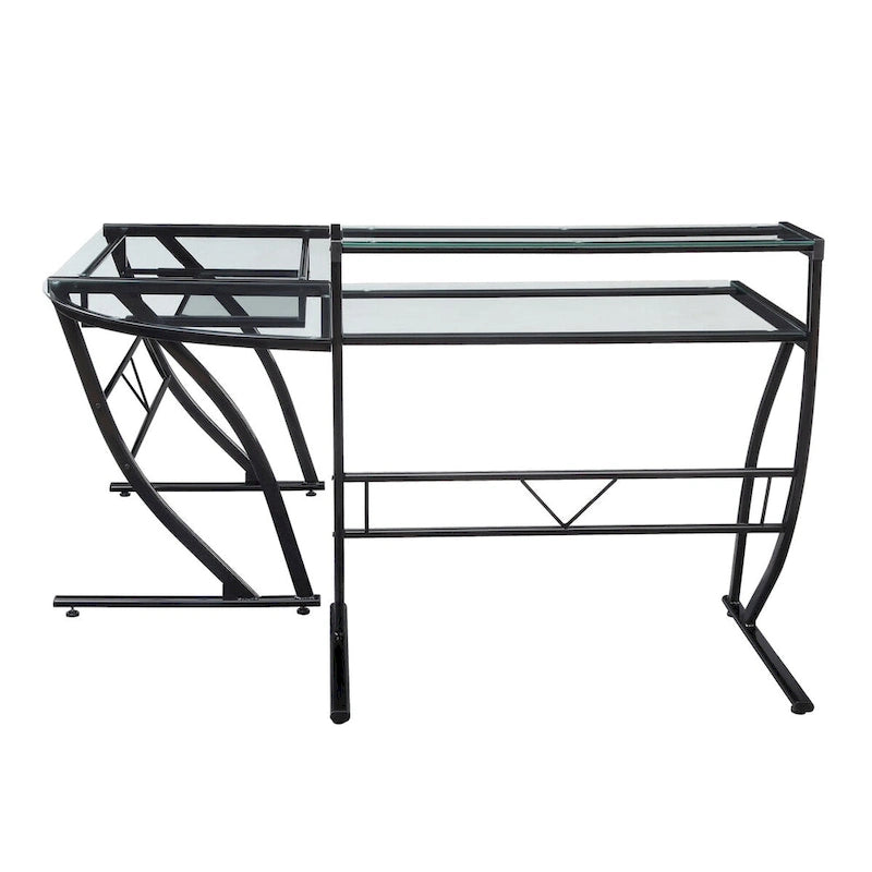 Bureau d'angle pour télétravail, jeu et montage