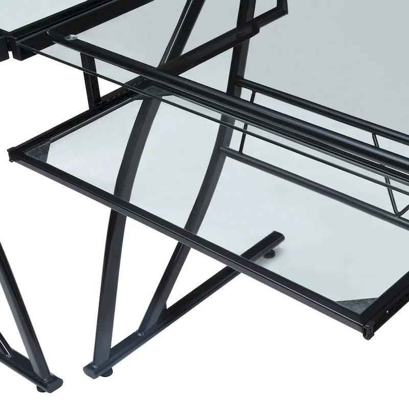 Bureau d'angle pour télétravail, jeu et montage