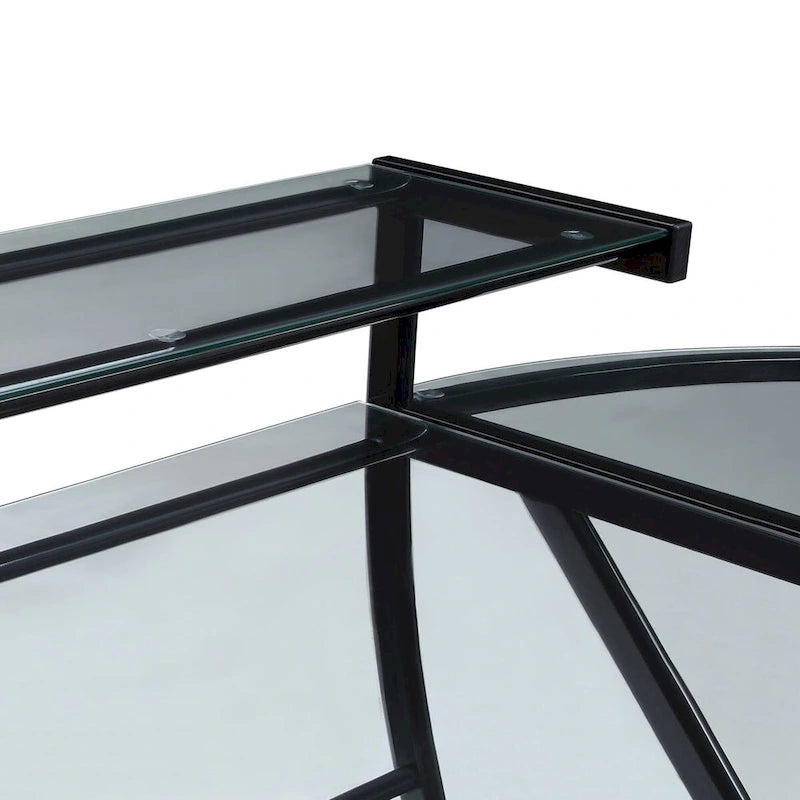 Bureau d'angle pour télétravail, jeu et montage