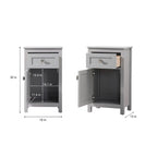 Meuble de rangement de salle de bain autoportant de 45 cm