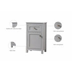 Meuble de rangement de salle de bain autoportant de 45 cm