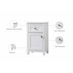 Meuble de rangement de salle de bain autoportant de 45 cm