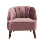 Fauteuil d'appoint rembourré avec pieds en bois