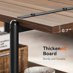 Table basse en bois à 2 niveaux de style campagnard, 41 po, avec étagère
